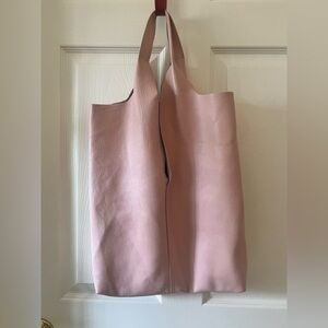 Genuine Leather Mauve Pink Tote Bag Made in Italy EUC